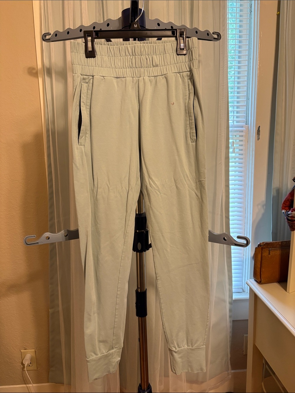 Light Sage Women's Track Joggers - Casual Elastic Waist